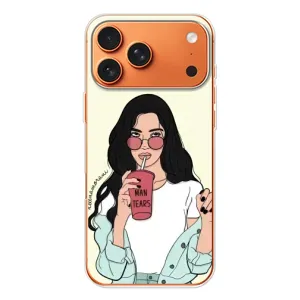 Силиконовый Чехол на iPhone 17 Pro Max с картинкой Стильных Девушек (С напитком)