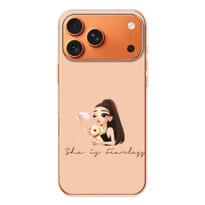 Силиконовый Чехол на iPhone 17 Pro Max с картинкой Стильных Девушек (С собакой)