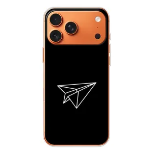 Чехол с картинками на черном фоне для iPhone 17 Pro Max (Самолетик)