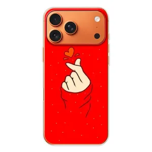 Чехлы (Знак сердечка) на iPhone 17 Pro Max (Сердце на красном)