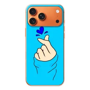 Чехлы (Знак сердечка) на iPhone 17 Pro Max (Сердце на синем)