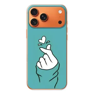 Чехлы (Знак сердечка) на iPhone 17 Pro Max (Сердечко на бирюзовом)