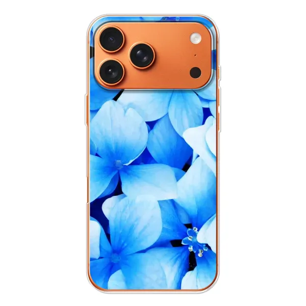 Чохол з малюнком «Сині квіти» для iPhone 17 Pro Max Чохол з малюнком «Сині квіти» для iPhone 17 Pro Max
