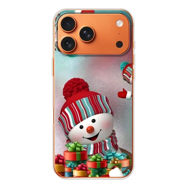 Чехол с рисунком «Снеговик в шапке» для iPhone 17 Pro Max Чехол с рисунком «Снеговик в шапке» для iPhone 17 Pro Max