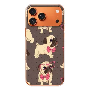 Чехол (ТПУ) Милые собачки для iPhone 17 Pro Max (Собачки Мопсики)