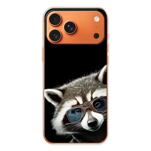 Силиконовый Чехол с Енотами на iPhone 17 Pro Max (Стильный Енот)