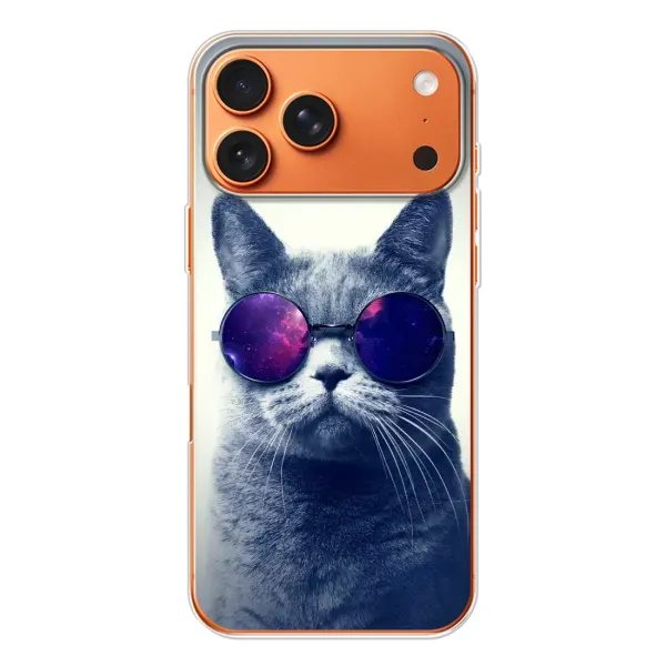 Чехол с рисунком «Стильный КОТ» для iPhone 17 Pro Max Чехол с рисунком «Стильный КОТ» для iPhone 17 Pro Max