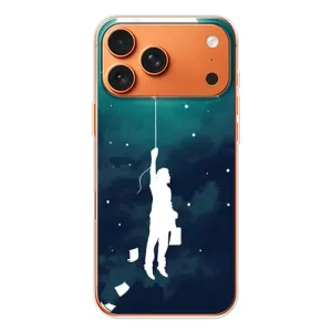 Чехол (ТПУ) с планетами на iPhone 17 Pro Max (To The moon)