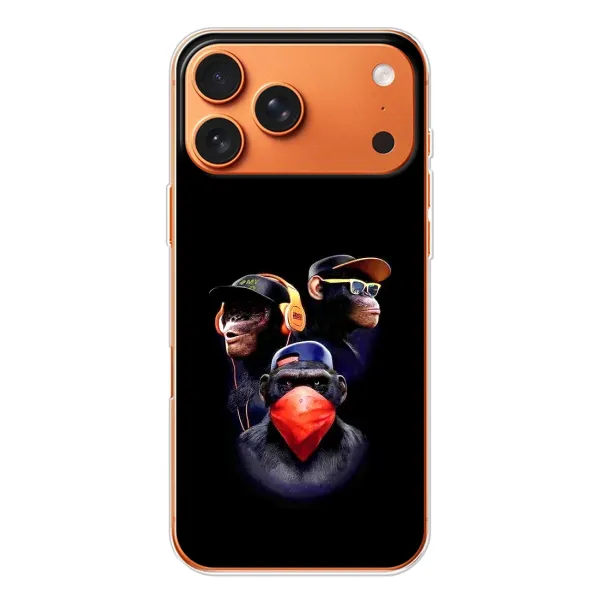 Чехол с рисунком «Три обезьяны» для iPhone 17 Pro Max Чехол с рисунком «Три обезьяны» для iPhone 17 Pro Max