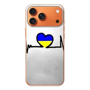 Силиконовый Чехол на iPhone 17 Pro Max (Я-Украина) (Украинская кардиограмма)