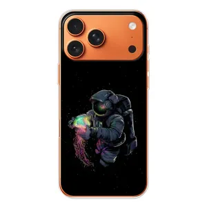 Силиконовый Чехол с принтом "Космонавты" на iPhone 17 Pro Max (В руках земля)