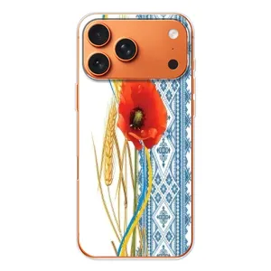 Силиконовый Чехол на iPhone 17 Pro Max с картинкой Вышиванки (Вышиванка с цветком)