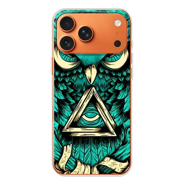 Чехол с рисунком «Зеленая сова» для iPhone 17 Pro Max Чехол с рисунком «Зеленая сова» для iPhone 17 Pro Max