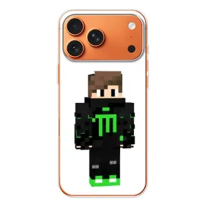 Чохли для iPhone 17 Pro Max (Персонажі МайнКрафт) (Зелений хлопчик)