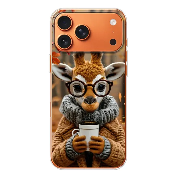 Чехол с рисунком «Жираф с кофе» для iPhone 17 Pro Max Чехол с рисунком «Жираф с кофе» для iPhone 17 Pro Max