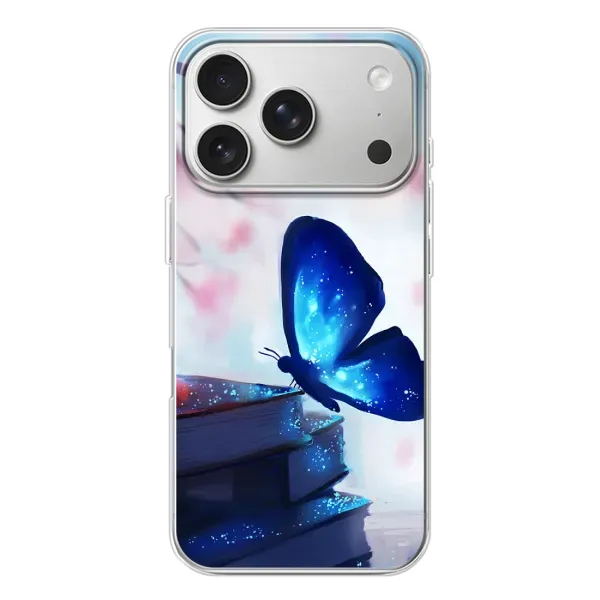 Чехол с рисунком «Бабочка синяя» для iPhone 17 Pro Чехол с рисунком «Бабочка синяя» для iPhone 17 Pro