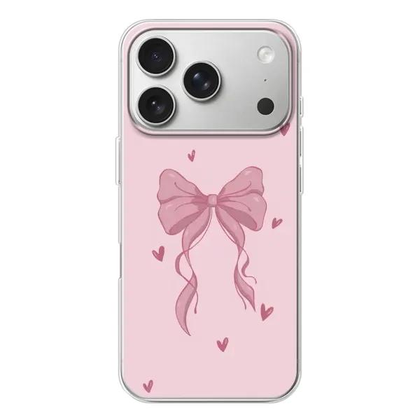 Чехол с рисунком «Бант на розовом» для iPhone 17 Pro Чехол с рисунком «Бант на розовом» для iPhone 17 Pro
