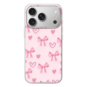 Чохол банти для iPhone 17 Pro (Бантики і сердечки)