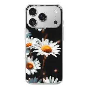 Чехол с ромашками на iPhone 17 Pro (Белые ромашки)