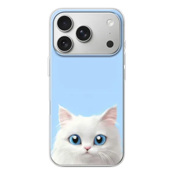 Чехол с рисунком «Белый кот» для iPhone 17 Pro Чехол с рисунком «Белый кот» для iPhone 17 Pro