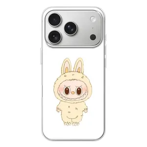 Чехол с принтом Лабубу для iPhone 17 Pro (Бежевый Лабубу)