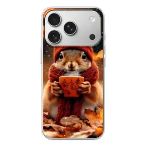 Друкований чохол 'Звірята з кавою' для iPhone 17 Pro (Білка з кавою)