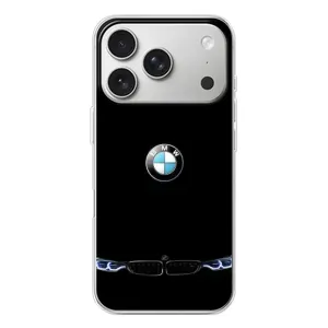 Силиконовый бампер с картинкой машины на iPhone 17 Pro (Черный BMW)