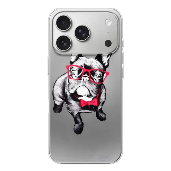 Чехол с рисунком «Бульдог в очках» для iPhone 17 Pro Чехол с рисунком «Бульдог в очках» для iPhone 17 Pro