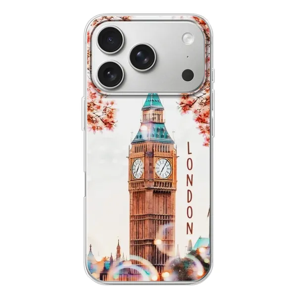 Чехол с рисунком «Часы Лондон» для iPhone 17 Pro
