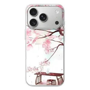 Чехол с принтом САКУРЫ на iPhone 17 Pro (Чайная церемония)