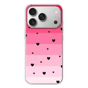 Чохли з тематикою "Маленькі Сердчеки" на iPhone 17 Pro (Чорні сердечка)
