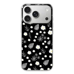 Чехлы с тематикой "ЦВЕТЫ" на iPhone 17 Pro (цветение на чорном)