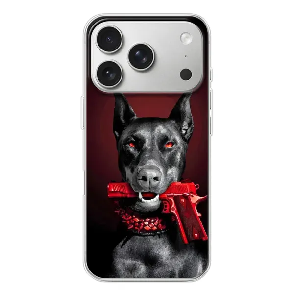 Чохол з малюнком «Доберман злий» для iPhone 17 Pro