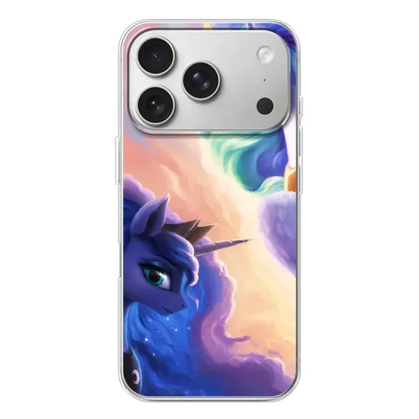Чехол с рисунком «Единорожки на тучках» для iPhone 17 Pro Чехол с рисунком «Единорожки на тучках» для iPhone 17 Pro