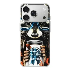 Силіконовий Чохол з Энотами на iPhone 17 Pro (Єнот в окулярах)