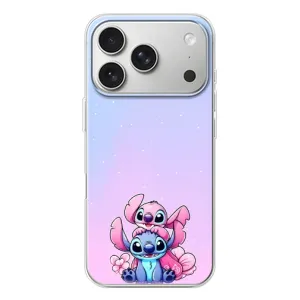 Чехол с рисунком Стич для iPhone 17 Pro (Энджл и Стич)