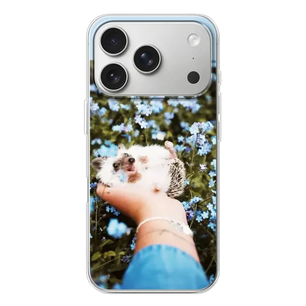 Чехол с рисунком «Ежик на руках» для iPhone 17 Pro Чехол с рисунком «Ежик на руках» для iPhone 17 Pro
