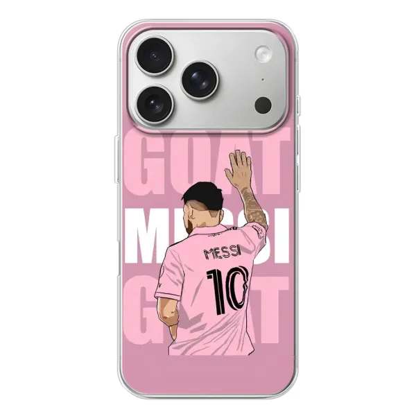 Чехол с рисунком «GOAT MESSI» для iPhone 17 Pro