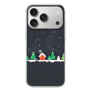 Силиконовый бампер на рождество для iPhone 17 Pro (Город зимний)