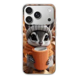 Друкований чохол 'Звірята з кавою' для iPhone 17 Pro (Гризунчик з кавою)