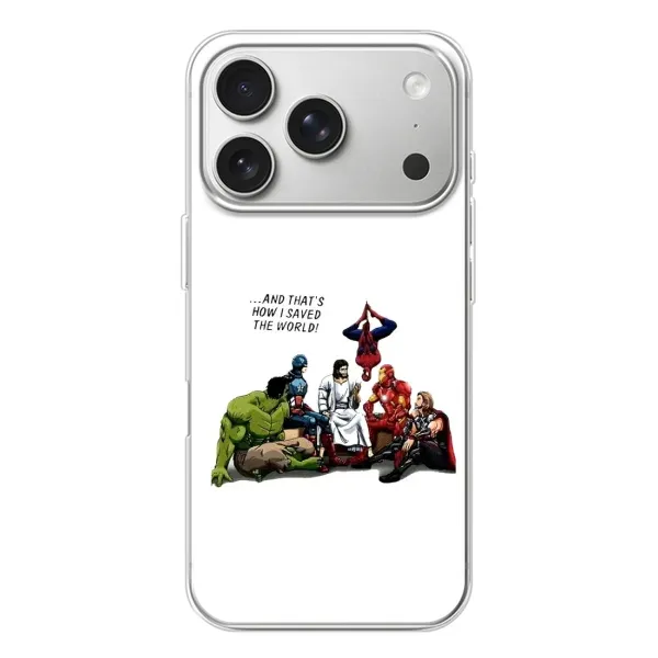 Чехол с рисунком «Иисус супергерой» для iPhone 17 Pro Чехол с рисунком «Иисус супергерой» для iPhone 17 Pro