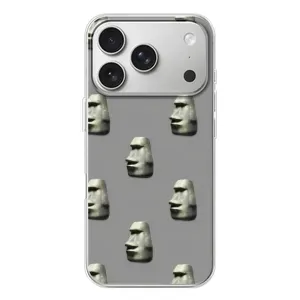Бампер с принтом Мемы для iPhone 17 Pro (Каменное лицо)