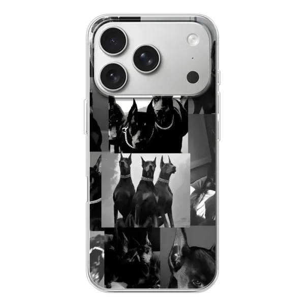 Чохол з малюнком «Колаж Доберман» для iPhone 17 Pro