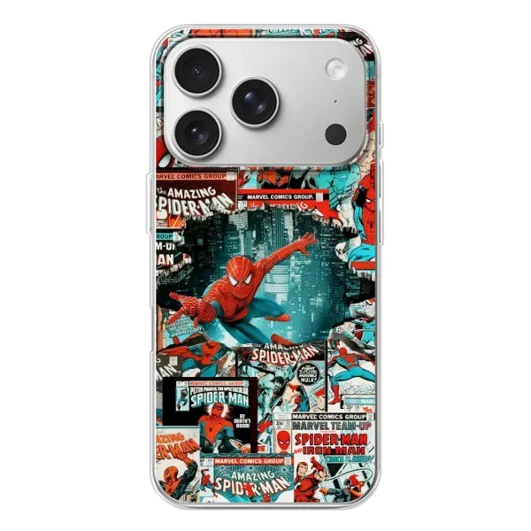 Чехол с рисунком «Комиксы Человек Паук» для iPhone 17 Pro Чехол с рисунком «Комиксы Человек Паук» для iPhone 17 Pro