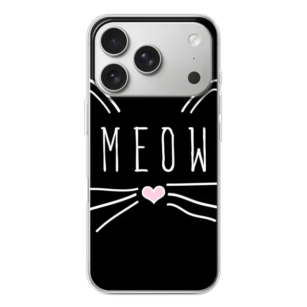 Чохол з малюнком «КОТИК MEOW» для iPhone 17 Pro Чохол з малюнком «КОТИК MEOW» для iPhone 17 Pro