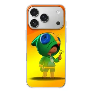 Чохол Бравл Старс для iPhone 17 Pro (LEON в кофті)