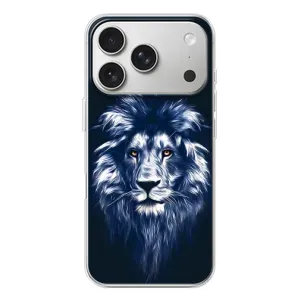 Чохол з картинкою на iPhone 17 Pro (Лев – синій)