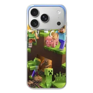 Чехлы для iPhone 17 Pro (Персонажи Майн Крафт) (Майн-крафт)