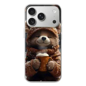 Друкований чохол 'Звірята з кавою' для iPhone 17 Pro (Ведмедик з кавою)