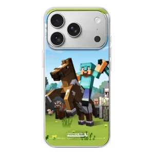 Чехлы для iPhone 17 Pro (Персонажи Майн Крафт) (На коне)